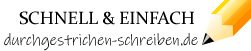 durchgestrichen-schreiben.de - Logo